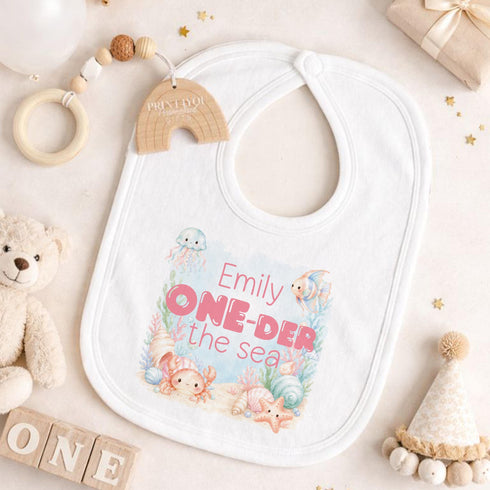 Personalised Birthday Pyjamas – Under The Sea PJs With Custom Name For Girls’ 1st Birthday - Long Sleeved Vest