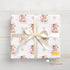 Personalised Teddy Bear Wrapping - Custom Name & Age Pink Birthday Gift Wrap