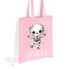 Personalised Pink Skeleton Tote Bag with Cute Bow