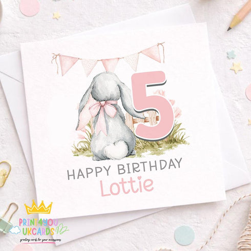 Square greeting card showing the birthday card design