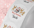 Personalised Santa and Reindeer Sticker| Christmas White Gloss 5cm Stickers | Perfect for Christmas Party Bags, Gift Wrapping, and More!