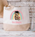 Personalised Teacher Jute Bag | Medium & XL Tote | Custom Gift for Teacher | Eco Tote Bag | Rainbow Teddy Design | End of Term Gift