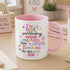 Funny Anxiety Mug – Cute Pastel Pink Coffee Mug – Mental Health Gift - Full white mug