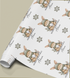 Printed christmas wrapping paper shown as wrapping paper