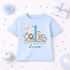 Personalised Safari Birthday Shirt – Baby Boy 1st Birthday Top With Jungle Animals - 6-12 months