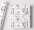 Personalised Birthday Wrapping Paper – Purple Elephant Design With Custom Name & Age