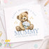 Square greeting card showing the mothers day card design