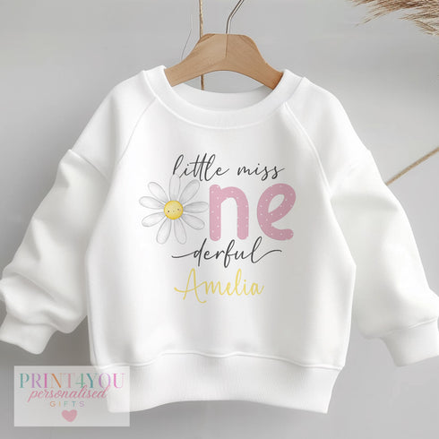 Personalised One-derful First Birthday Jumper, Girls 1st Birthday Outfit,