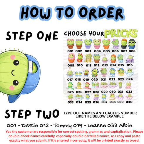 Personalised Cactus Cushion – Mummy's Little Pricks Funny Gift