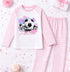 Children's clothing with the girls football pyjamas design