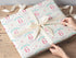 Personalised Birthday Wrapping Paper, Custom Name Age, Pastel Stars