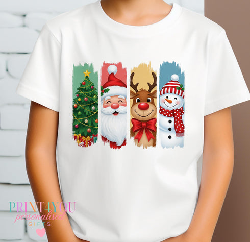 Daddy and Me Christmas T-Shirts | Santa Reindeer Snowman Tops | Add Any Name