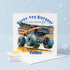 Personalised Monster Truck Card – Custom Birthday Name & Age on Premium Stock - Front Only