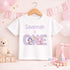 Personalised 1st Birthday Outfit – Purple Dinosaur Cake Smash Baby Girl Top