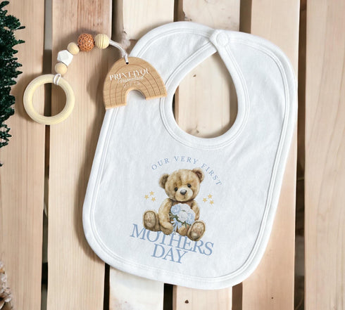 Our First Mother's Day Baby Outfit, Mummy and Son, Super Soft Cotton Vest, Bib, T-shirt or Sleepsuit - Create a Custom Set!