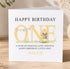 A birthday card for Noah, featuring a yellow duck holding a blue gift and the text "Happy Birthday Noah".