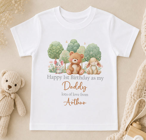 Personalised First Birthday Outfit - Woodland Deer Design | Gift From Baby to Mummy or Daddy