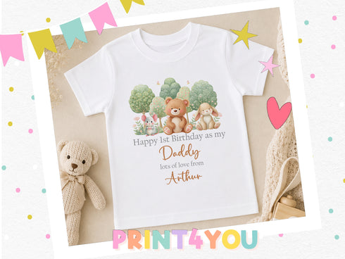 Personalised First Birthday Outfit - Woodland Deer Design | Gift From Baby to Mummy or Daddy