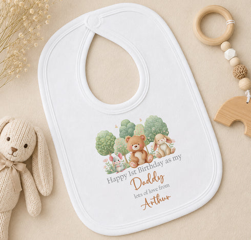 Personalised First Birthday Outfit - Woodland Deer Design | Gift From Baby to Mummy or Daddy
