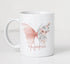 Blush Floral Butterfly Personalised Gift White Mug