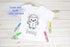 Personalised Christmas Gingerbread Man Colour In activity Kids T-shirt - with washable pens - stocking fillers, Christmas Eve Box