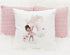 Ballerina with Pink Rainbow, New Born Baby Gift, Personalised Children's Cushion Pillow Gift, Brunette Hair