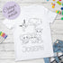 Personalised Jungle Animals Planets In activity Kids T-shirt - with washable pens