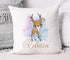 Gold Stars Christmas Deer personalised Name | Gift for Girls | Pillow Gift