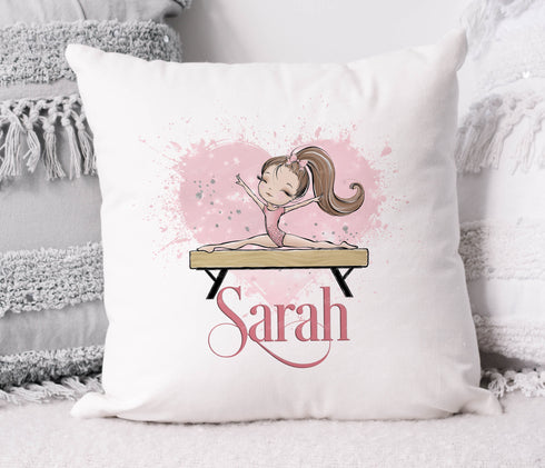 Gymnastic Dancer on a beam personalised Name | Gift for Girls | Pillow Gift