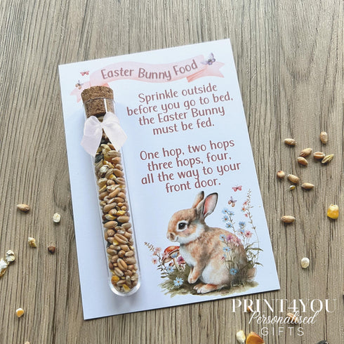 Magical Easter Bunny Food, Easter Gift, Easter Hampers, Easter crate filler, Easter Egg Hunt, Wildlife Friendly, Plastic tube and cork