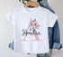 Children's White Cotton Personalised T-shirt - Pink Alphabet Letter