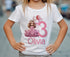 Personalised Princess Birthday T-Shirt ANY AGE - Cotton White Top, any number any age