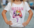 Personalised Birthday Girls Gaming Controller T-Shirt | White Cotton | Ages 1-12yrs | "Level Up" | Perfect Birthday Gift