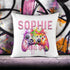 Personalised Girls Pink Controller Cushion Cover | Super Soft and Fully Washable | Perfect Gift | Gift for Gamer Girls