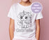 Personalised Unicorn ND2 Colour In activity Kids T-shirt - with washable pens