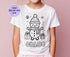 Personalised Christmas Snowman Colour In activity Kids T-shirt - with washable pens - stocking fillers, Christmas Eve Box, Gift from Elf