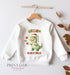 Personalised Christmas Jumper For Children. White Cotton Sweatshirt - Dinosaur T-rex Ho Ho Ho