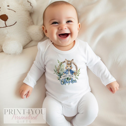 Easter Baby Sleepsuit - Newborn Cotton Baby Grow | First Easter Outfit Gift Set