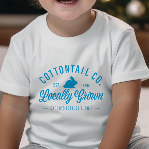 Children's Cotton T-Shirt – Easter Bunny Cottontail Design | Soft Breathable Fabric