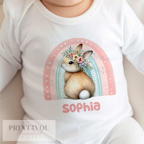 Easter Babygrow, Babies 1st Easter, Bunny Rabbit Tails, My First Easter, first Easter sleepsuit, New baby gift, Easter baby outfit