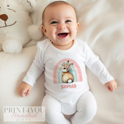 Easter Babygrow, Babies 1st Easter, Bunny Rabbit Tails, My First Easter, first Easter sleepsuit, New baby gift, Easter baby outfit