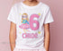 Personalised Super Hero Girl Birthday T-Shirt ANY AGE - Blonde Girl Cotton White Top, any number any age