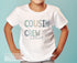 Cousin Crew Personalised Cotton T-Shirt, Family Sibling Holiday matching Tops