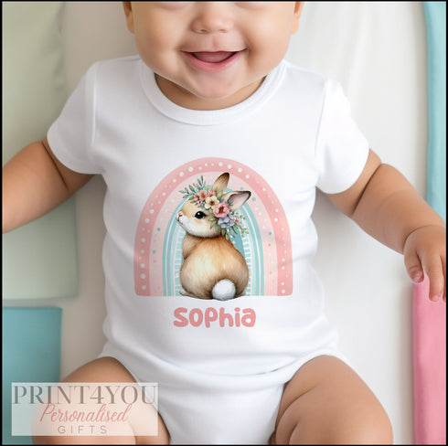 Easter Babygrow, Babies 1st Easter, Bunny Rabbit Tails, My First Easter, first Easter sleepsuit, New baby gift, Easter baby outfit