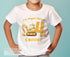 Personalised Digger Birthday T-Shirt ANY AGE - Cotton White Top, Any Age, Construction Digger Party Top, Diggin Being Any Age