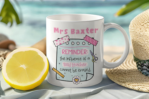 Personalised Thank You mug, teacher Gift ideas , Personalised Mug, The Influence of a Good Teacher