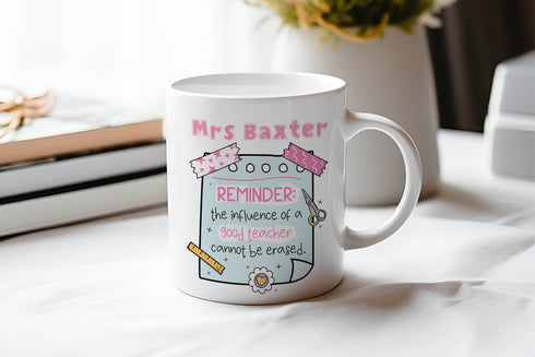 Personalised Thank You mug, teacher Gift ideas , Personalised Mug, The Influence of a Good Teacher