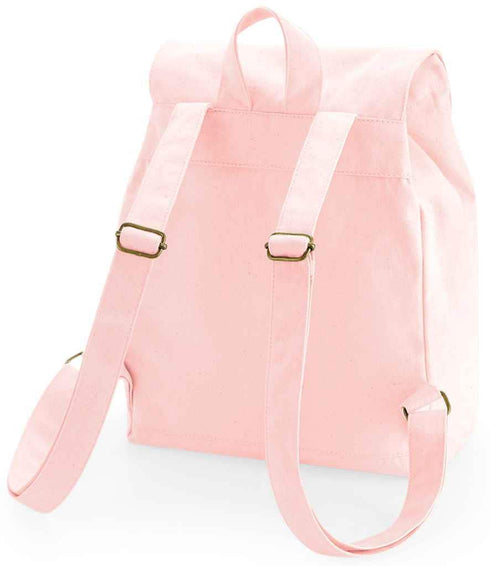 Personalised Children's Bag, Tropical Heart Birthday Gift, Pale Pink Mini Rucksack with Adjustable Straps - Premium Heavyweight Fabric