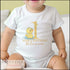 Personalised First Birthday One T-shirt, Sleepsuit and vest, Yellow Rubber Duck First Birthday Outfit.