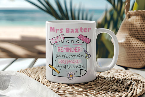 Personalised Thank You mug, teacher Gift ideas , Personalised Mug, The Influence of a Good Teacher